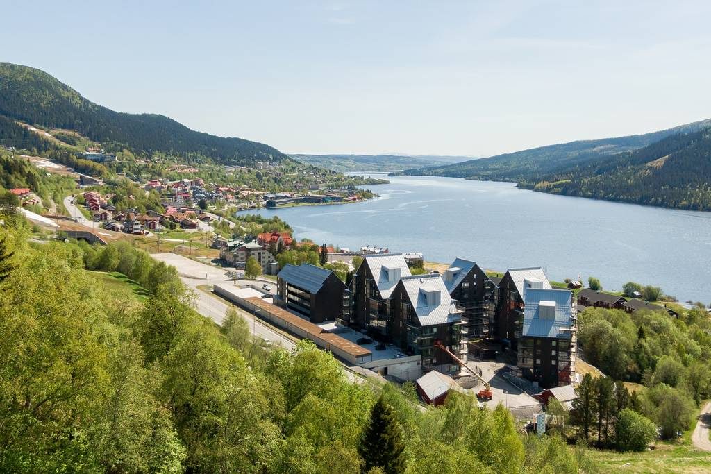 Par med hund i Åre by